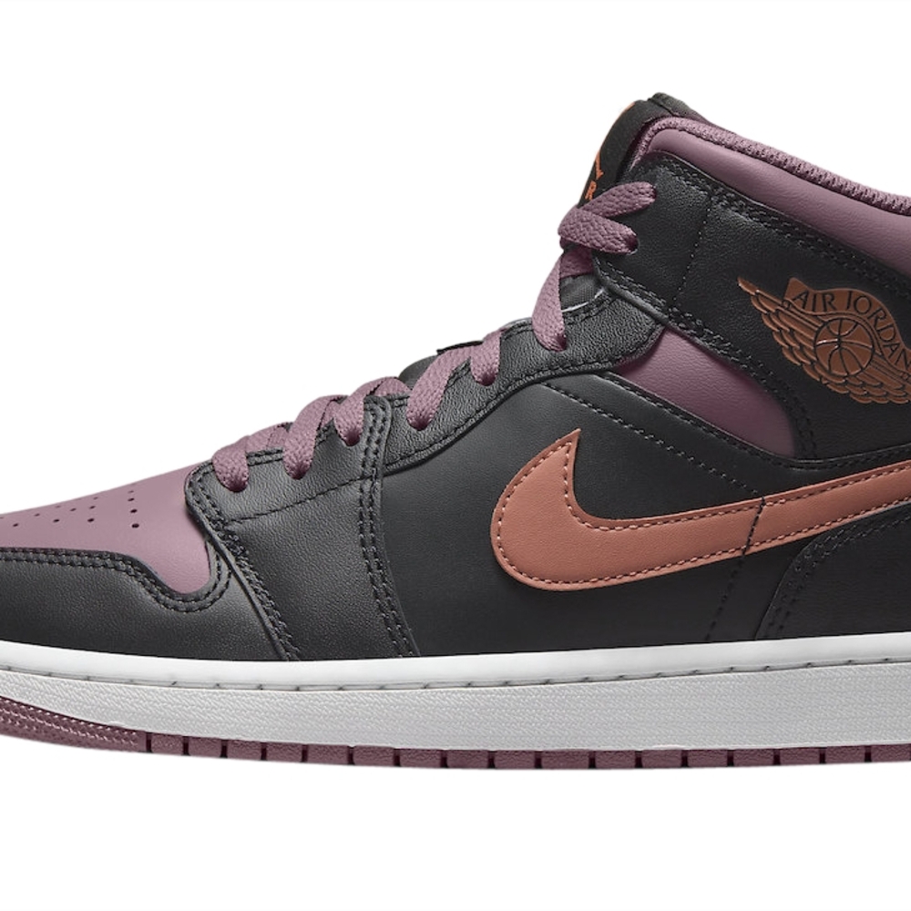 Jordan 1 Mid Black and Purple